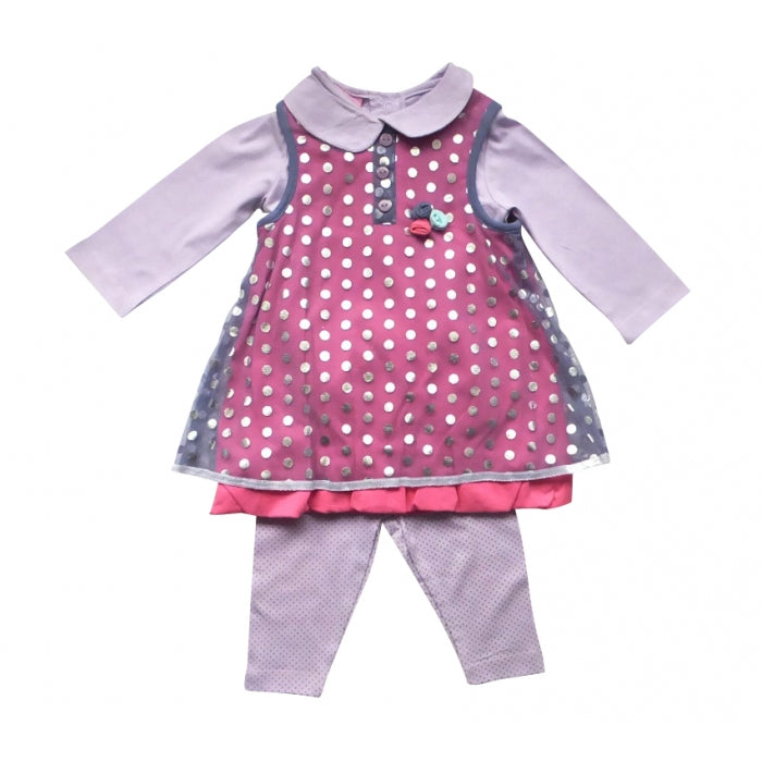 3 Pc Polka Dot Outfit - UnrivaledChildren